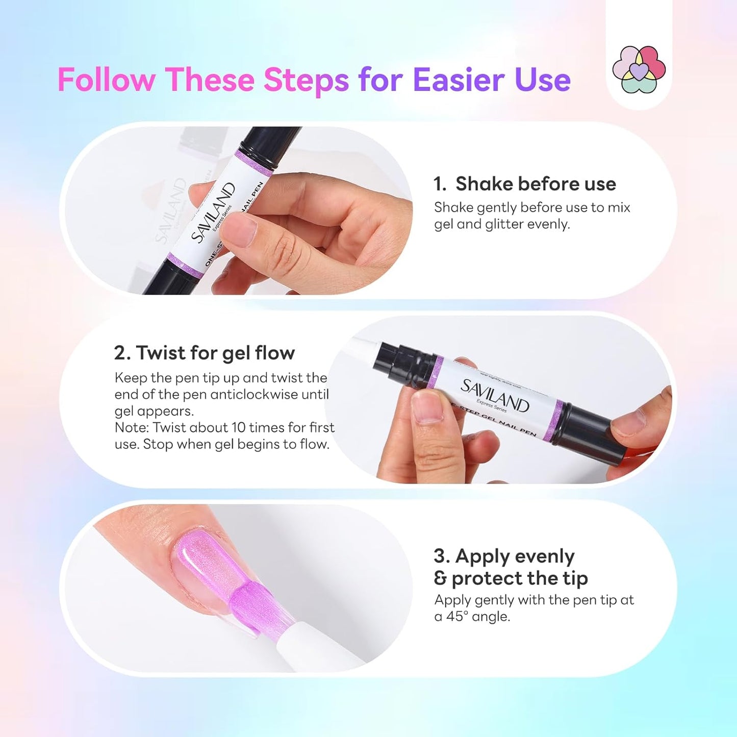 WomShine™ 5-in-1 Gel Nail Polish Pen 6 color set