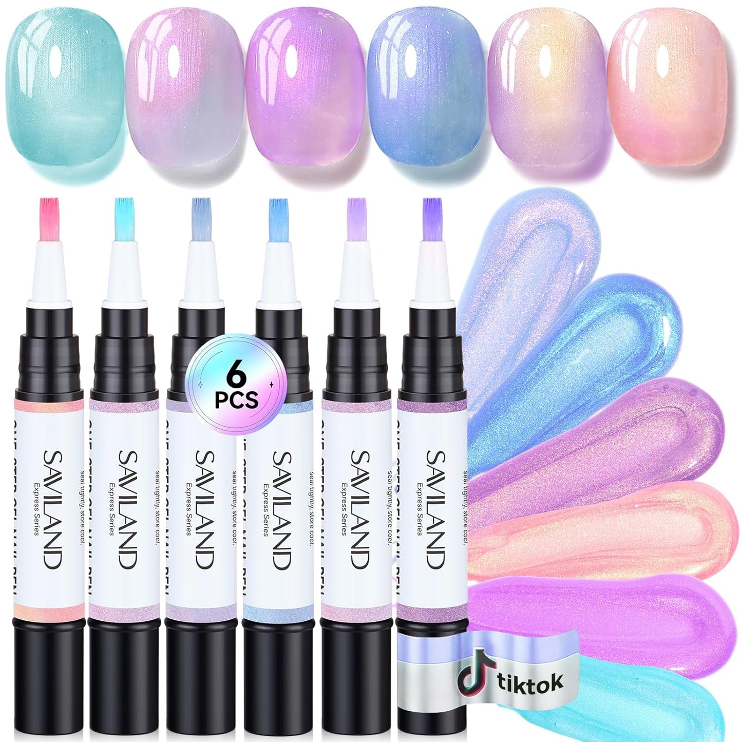 WomShine™ 5-in-1 Gel Nail Polish Pen 6 color set